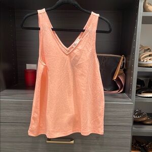 LOFT Orange Boxy Sleeveless Tank Top